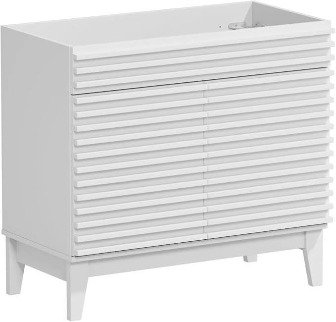 ROOMTEC 36" Bathroom Vanity, Mid-Century Freestanding Bathroom Vanity Cabinet by ROOMTEC