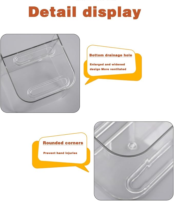 2pcs Adhesive Wall Mount Organizer Box, Acrylic Shelves - Image 4