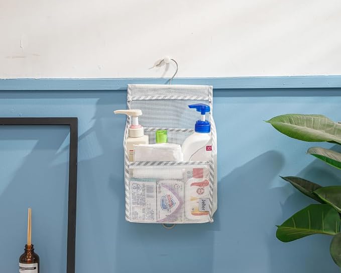 Jelier Hanging Mesh Shower Caddy, Bath Storage Basket Organizer - Image 5