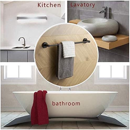 BESy Adjustable 15 to 26 Inch Single Bath Towel Bar Rack - Image 6
