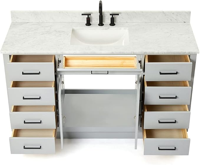 ARIEL Bathroom Vanity 61" Grey - Image 5