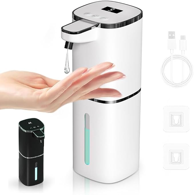 Automatic Liquid Soap Dispenser, 9 Adjustable Levels, 380ml/12.8oz, Auto by Sigerio