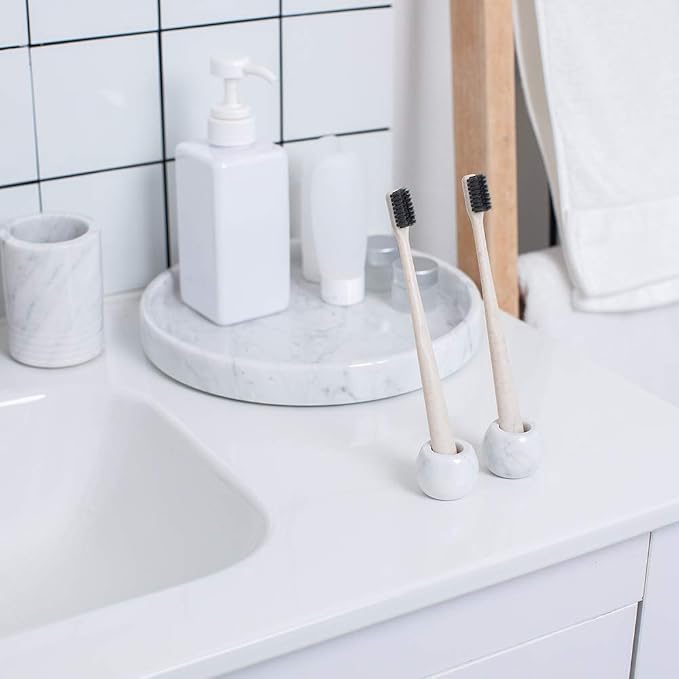 Marble Mini Toothbrush Holder Stand - Image 3