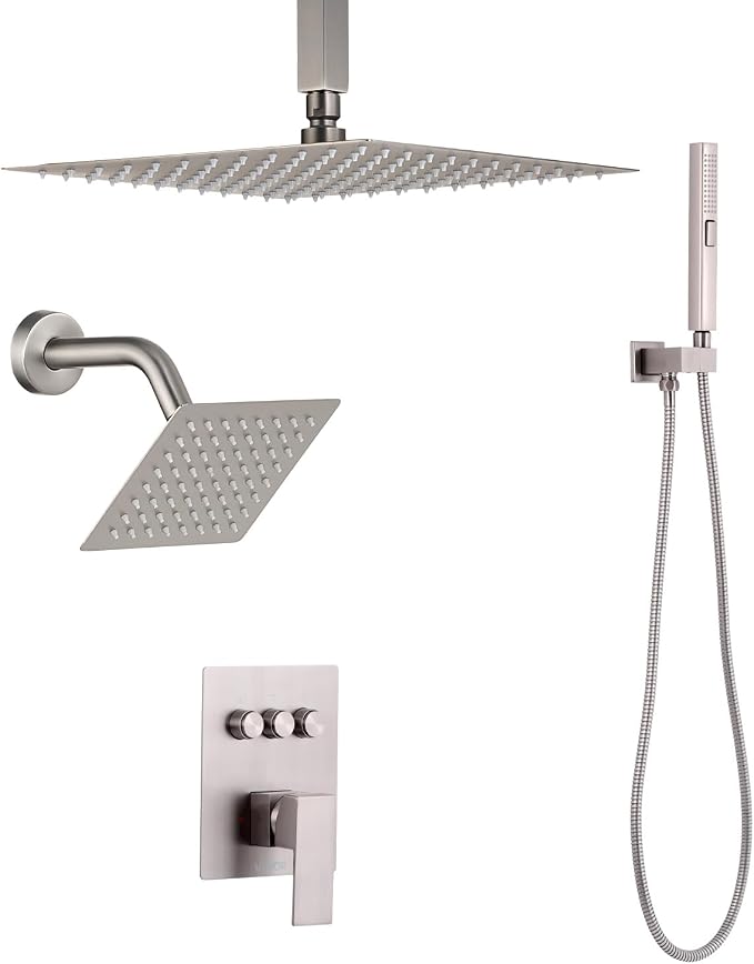 VEVOR Shower Faucet Set, 10 Inch Ceiling Mount Rainfall Shower System - Image 10