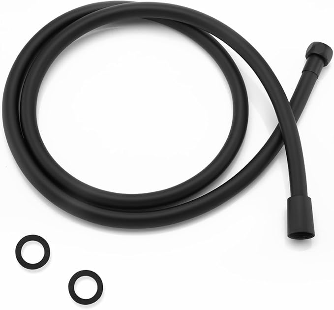 Black Shower Hose Replacement Explosion Proof Anti Winding PVC Showerhead Hoses by JASYA