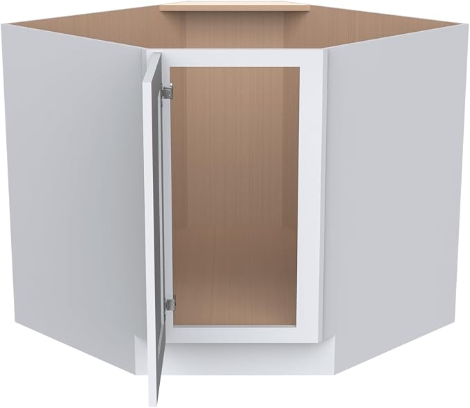 Diagonal Corner Kitchen Cabinet – Solid Wood – Freestanding Storage Organizer - Image 6