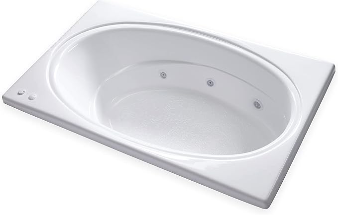 Carver Tubs - SR7242 - Modern Acrylic Fiberglass Whirlpool Water Massage Bathtub - Image 3