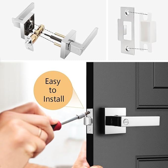 Probrico 4 Pack Square Door Levers - Image 4