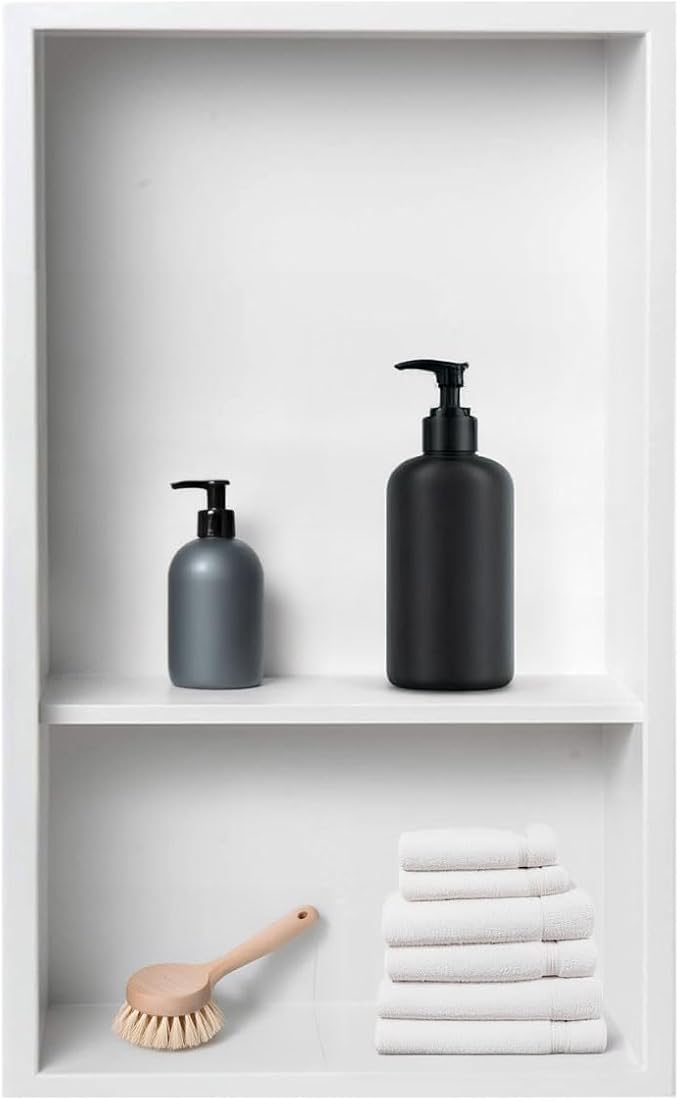 Shower Niche, 12 * 18 Stainless Steel Elegant Bathroom Niche, No Tile Needed by Elefloom