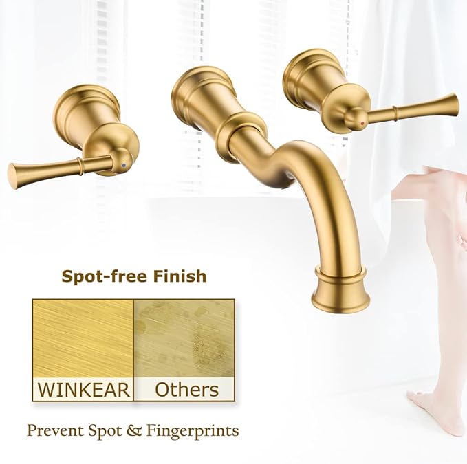 Roman Bathtub Faucet Wall Mount Widespread Tub Filler - Image 3