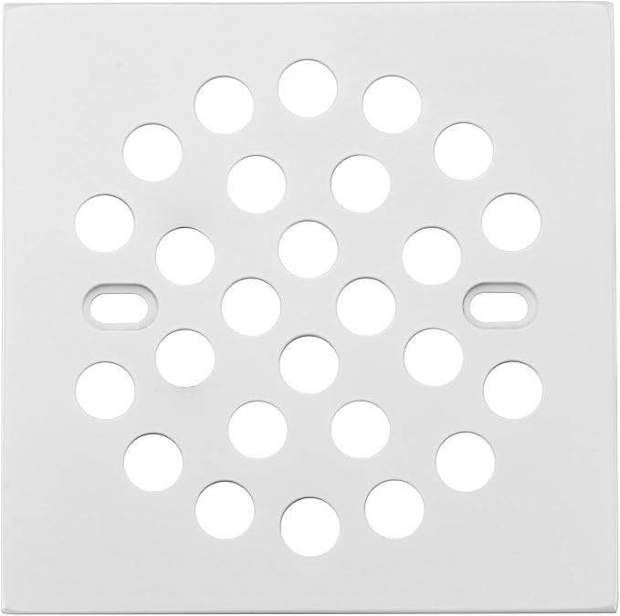 RRAJJ Square Improve 4-1/4 Inch Screw-in Shower Floor Drain Grate Strainer by RRAJJ
