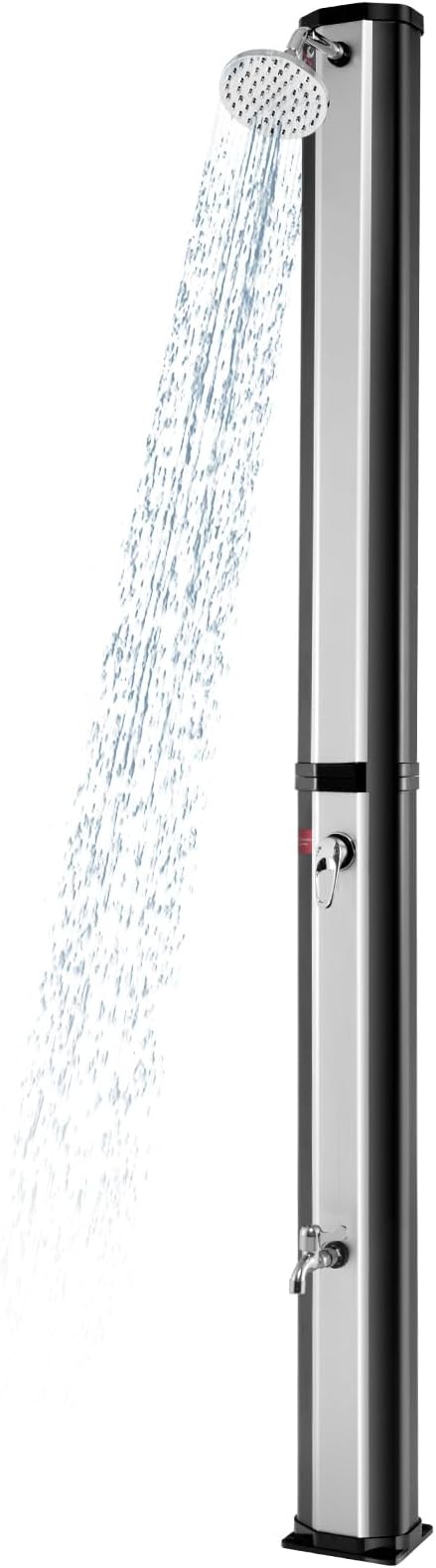 Goplus 9.3 Gallon Solar Heated Outdoor Shower, 7.2 FT Freestanding Garden Shower by Goplus