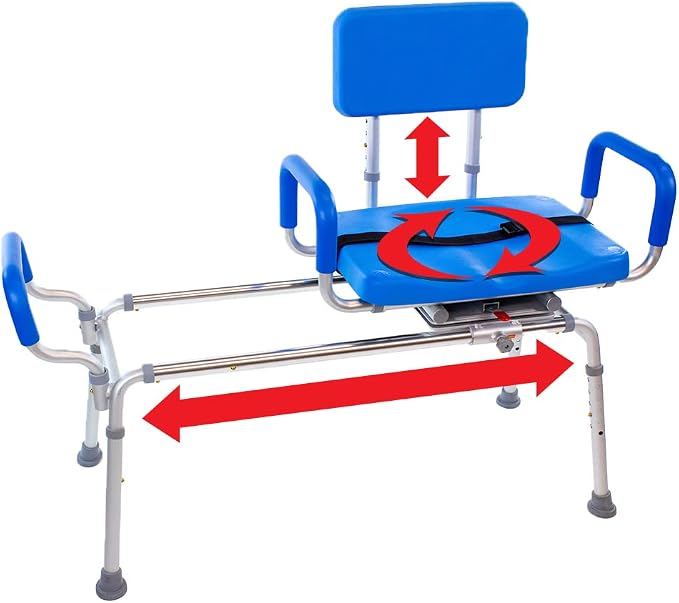 Carousel Sliding Shower Chair Tub Transfer Bench by PlatinumHealth