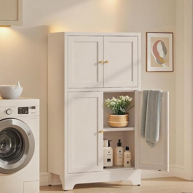 Metal Pantry Cabinet, Tall Kitchen Pantry Storage Cabinet - Image 4