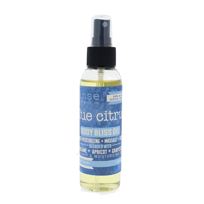 Rinse Bath & Body Blue Citrus Body Oil Moisturizer Spray by RinseBathBodyCo