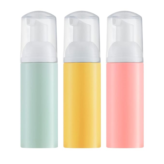 Tekson 3 PCS Soap Foam Bottle, Empty Travel Foaming Lash Shampoo by Tekson
