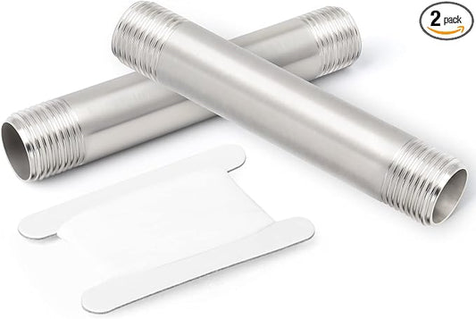 TAISHER 2Pcs Stainless Steel Pipe Fittings, 1/2" NPT x 1/2" NPT Male Threaded by TAISHER