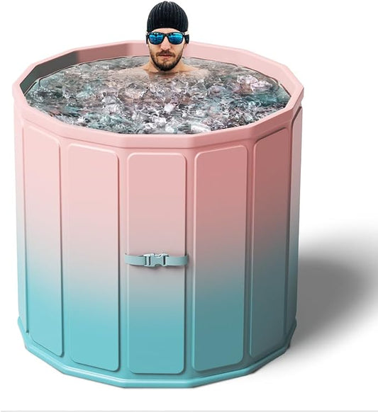 Portable Foldable Ice Bath Tub, Large Size 77 Gal, Fast Muscle Recovery by Binecer
