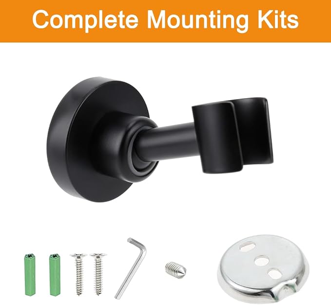 Shower Head Holder All Metal Handheld Shower Wand Bracket Adjustable Handheld - Image 5
