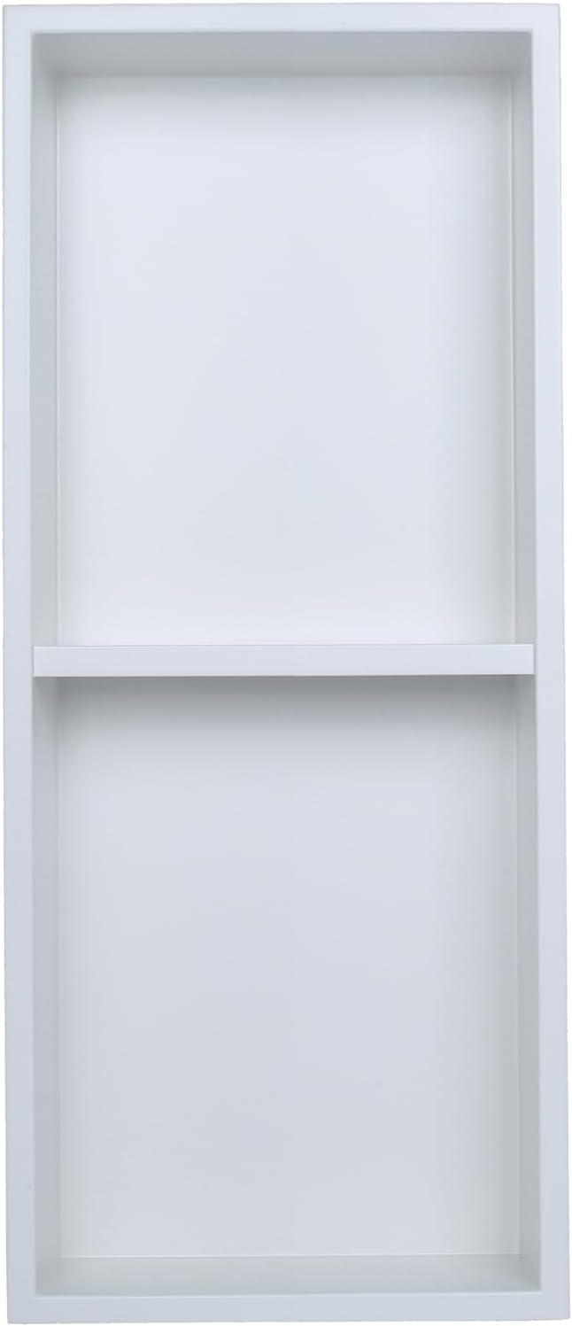 Narrow Shower Niche for Tiny Shower Room Storage, Insert Tile Ready, Double - Image 6