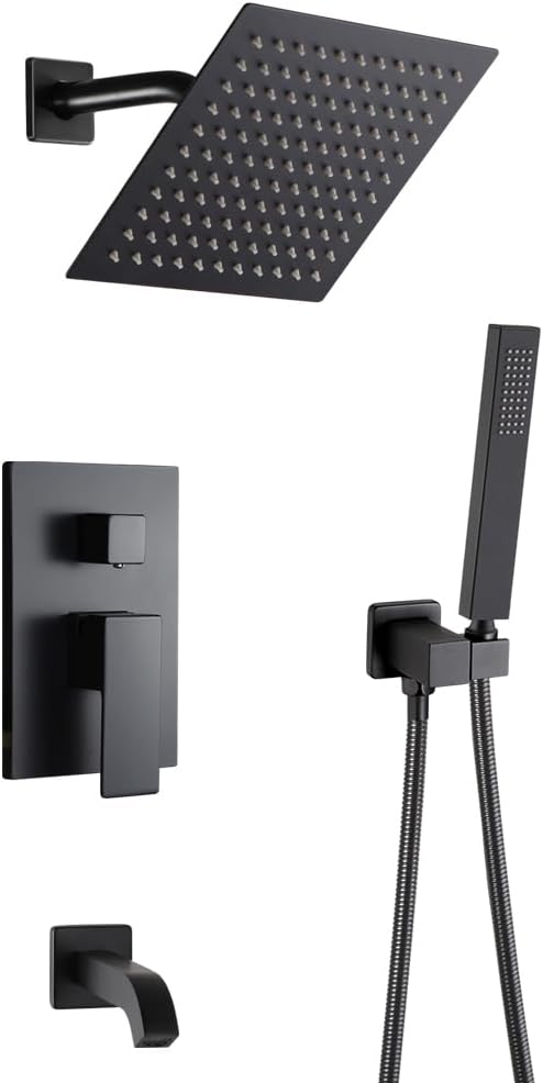 POP SANITARYWARE Matte Black Shower Faucet Set by POPSANITARYWARE