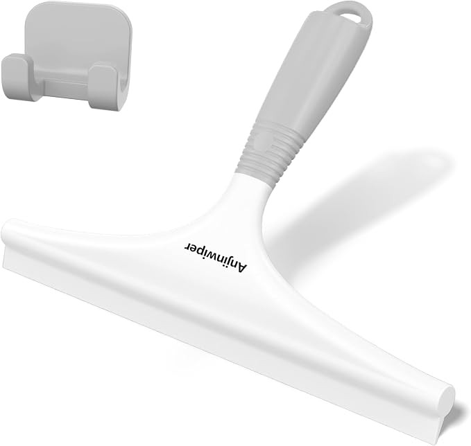 Silicone Shower Squeegee with Hook, Bathroom Squeegee by AnjinwiperSQUEEGEE