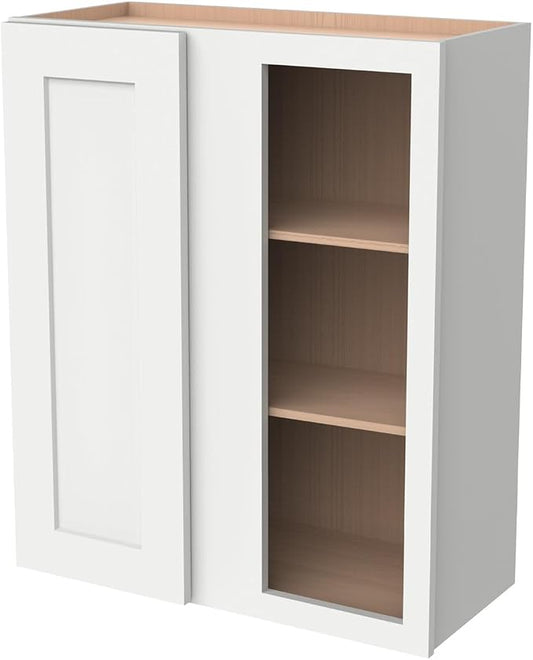 Solid Hardwood Wall Blind Corner Cabinets, Adjustable Shelves, Soft-Close Doors by HCIOANHomecabinetseries