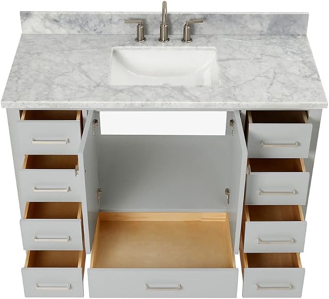 ARIEL 49" Grey Bathroom Vanity - Image 5