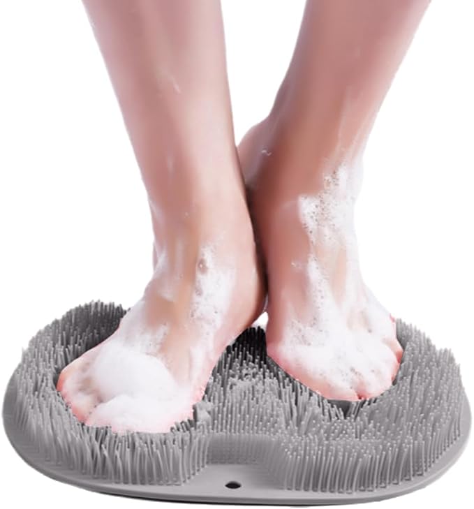Silicone Shower Foot Scrubber Mat, 2025 Upgraded Exfoliating Bath Pad by ASFANST