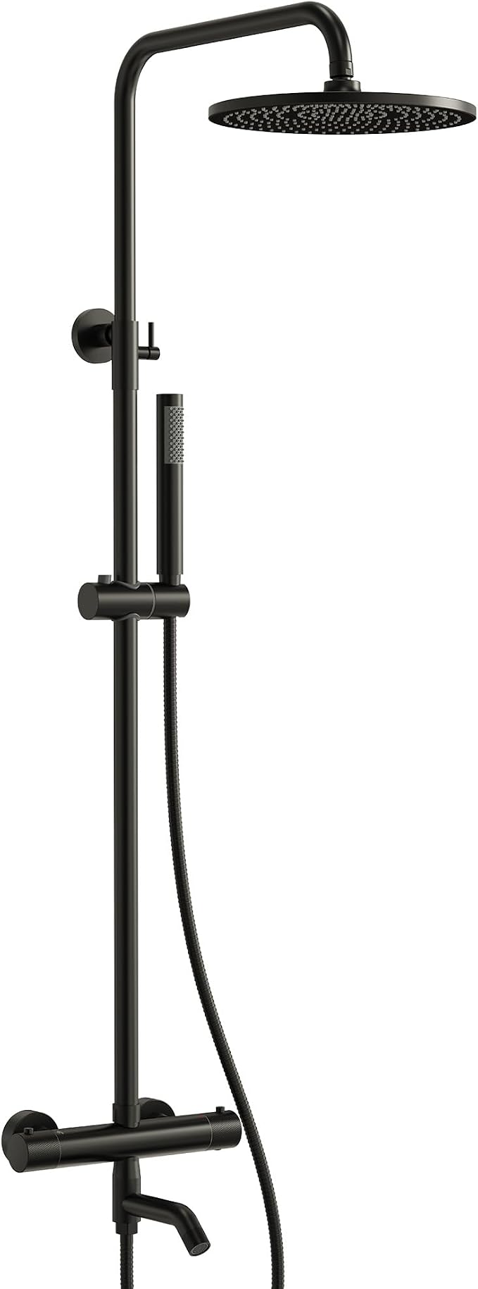 Exposed Shower System with Tub Spout, EVERSTEIN 10 inch High Pressure Shower by EVERSTEIN