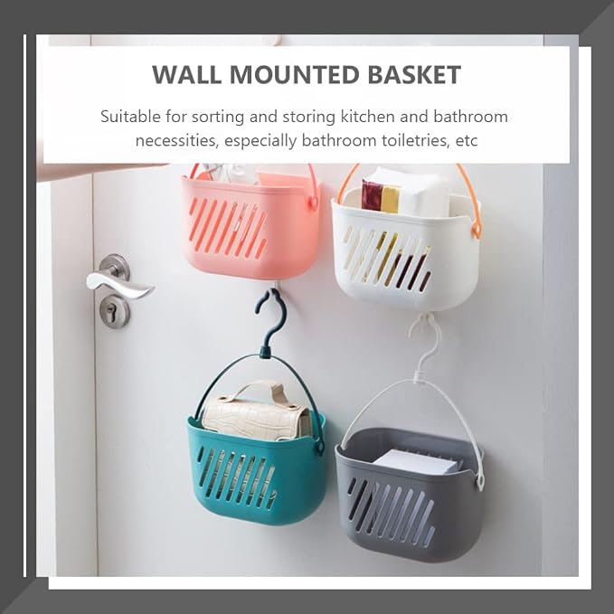 DOITOOL 2Pcs Hanging Shower Plastic Hanging Shower Baskets Portable Kitchen - Image 6