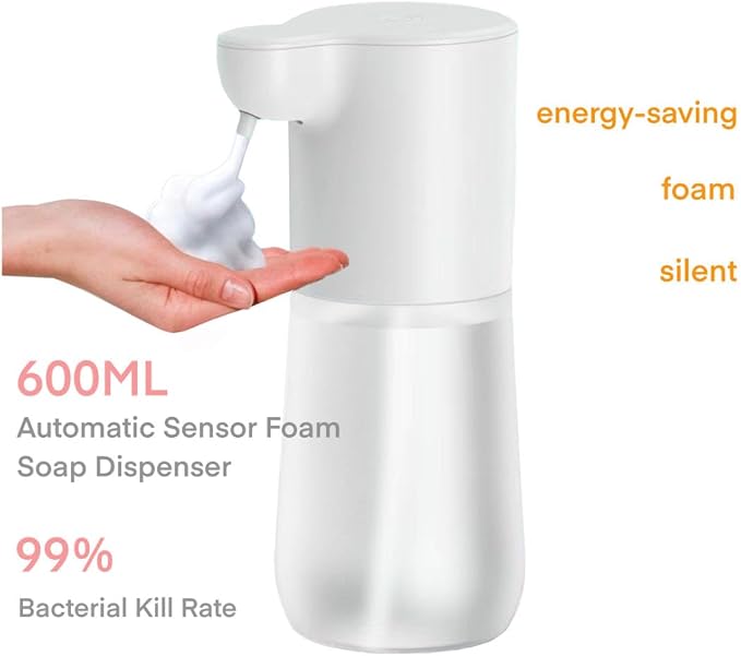 Automatic Soap Dispenser, Touchless Automatic Foaming Soap Dispenser 600ml USB - Image 4