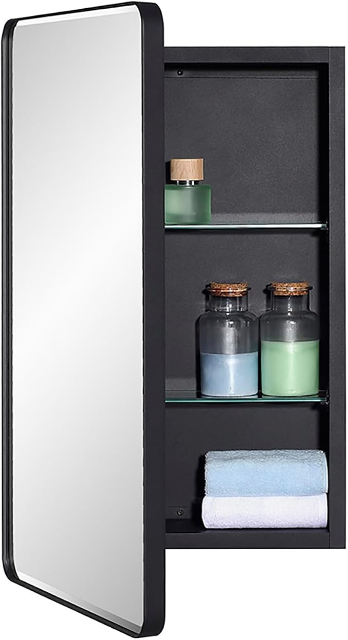 Black Bathroom Mirror Medicine Cabinet by MedicineCabinetsMirrors