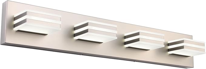 4-Light LED Brushed Nickel Vanity Lights - Image 7