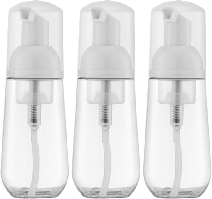 2oz Foam Bottle, Empty Travel Foaming Pump Dispenser by HOME
