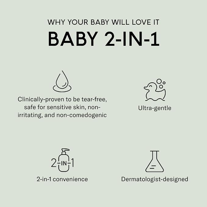 SEEN Baby 2-in-1 Shampoo & Body Wash – Fragrance-Free, Tear-Free & - Image 2