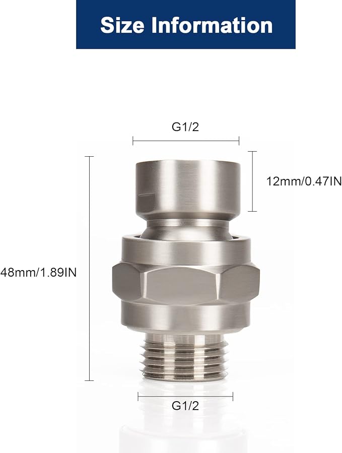 NearMoon Shower Head Swivel Ball Adapter - Image 3