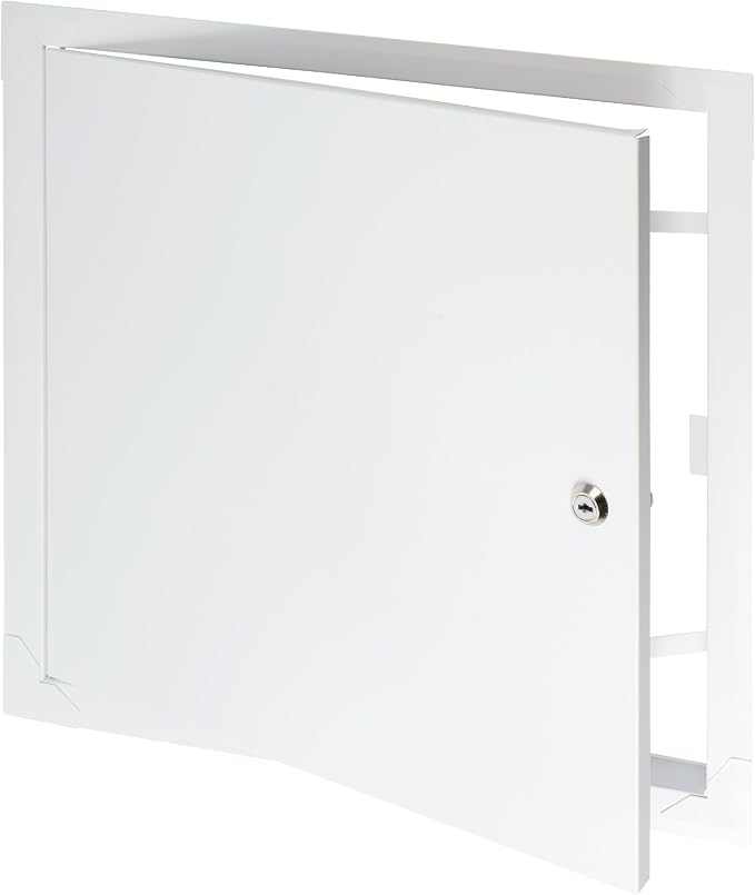 16" x 16" Lockable White Metal Access Panel. Service Shaft Door Panel by Unknown