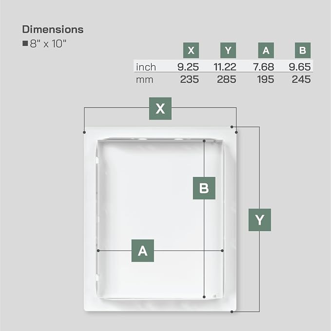 Vent Systems 8'' x 10'' Inch White Metal Access Panel - Image 2