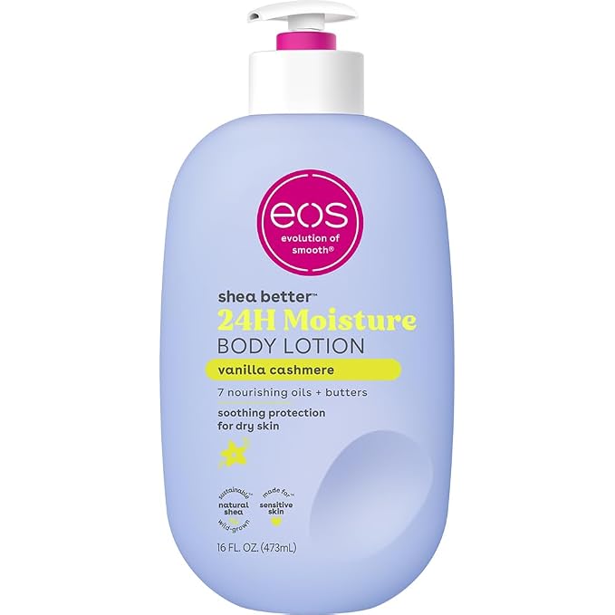 eos Shea Better Body Lotion Vanilla Cashmere, 24-Hour Moisture Skin Care by eosproducts