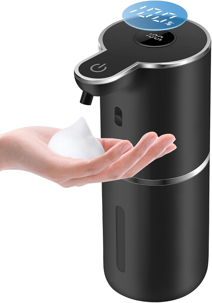 Automatic Foaming Soap Dispenser 12.8oz, Rechargeable & 6 Levels Foaming by Unknown
