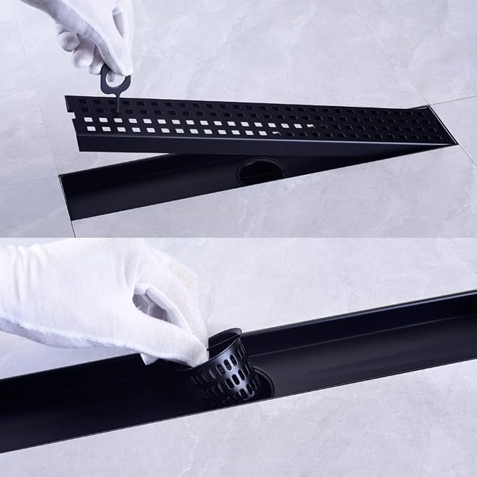 16 Inch Linear Bathroom Shower Rectangular Floor Drain, New Type - Image 5