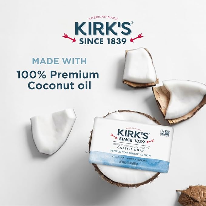 Kirk's Castile Bar Soap for Men, Women & Children - Image 3