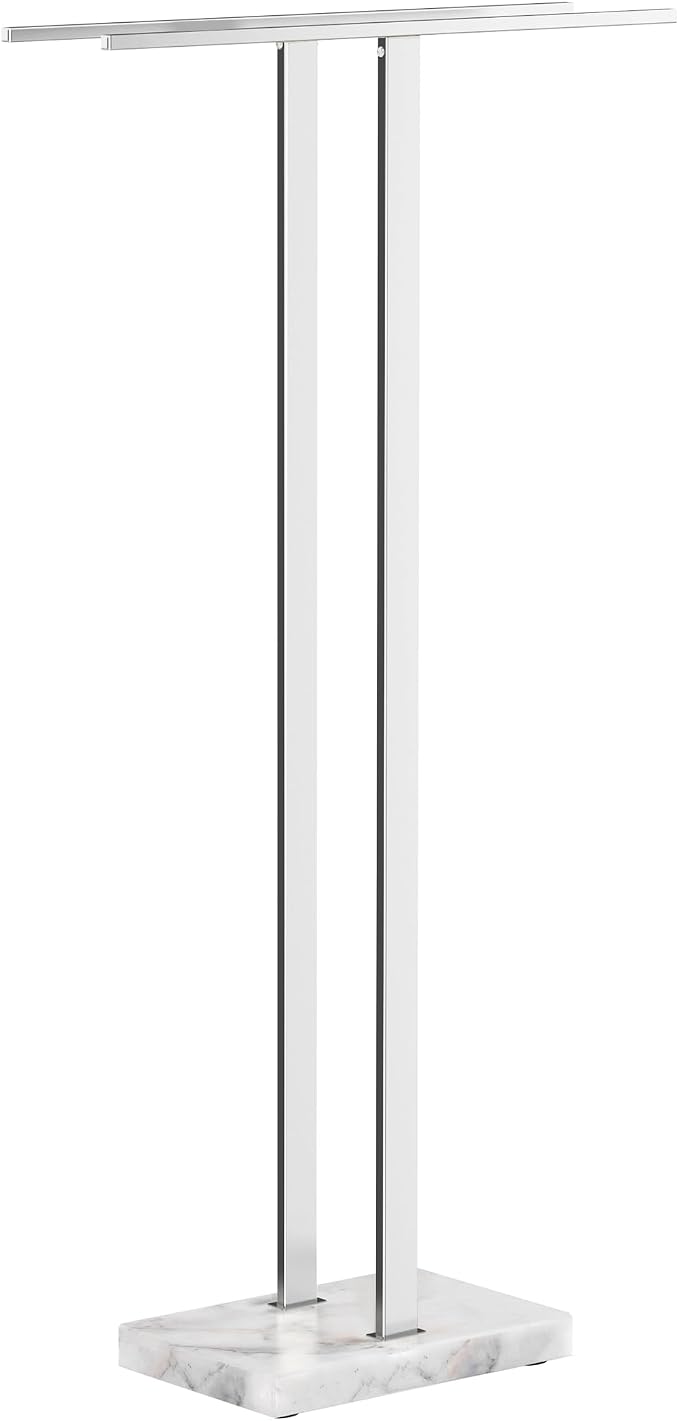 KES Standing Towel Rack with Marble Base, Fits Large Bath Towel, 18/8 Stainless - Image 8