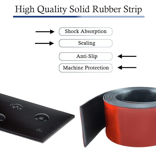 Neoprene Rubber Strips Self Adhesive Solid Rubber Sheets, Rolls & Strips - Image 3
