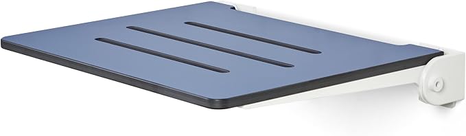 18 inch Silhouette Slimline Folding Wall Mount Shower Bench Seat - Image 3