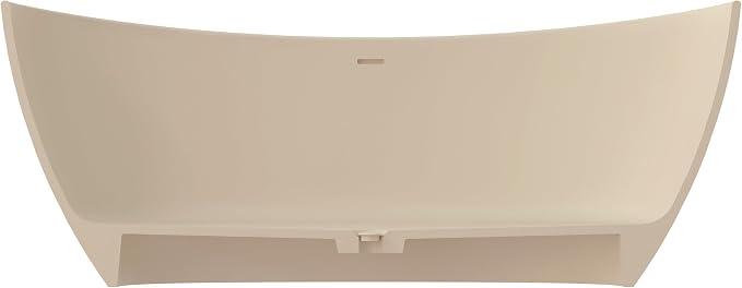 SJ STAR&JANE 65" Solid Surface Freestanding Bathtub Stone Resin Soaking Tub - Image 9