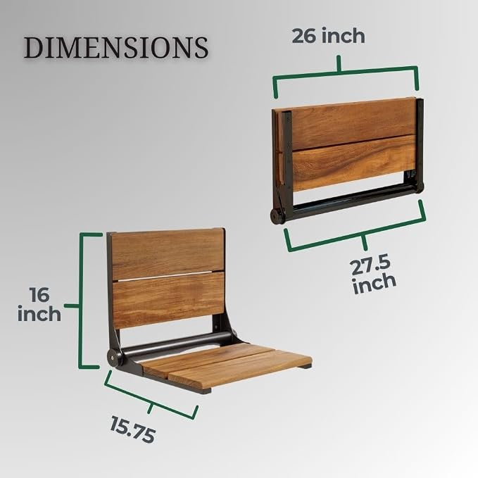 Folding Shower Seat Wall Mounted - Image 4
