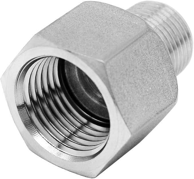 Beduan Stainless Steel NPT Reducer Adapter 1/2 Female to 1/4 Male Threaded - Image 3