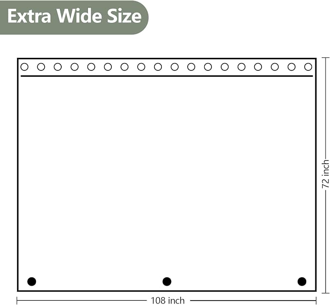 Waterproof Frosted Shower Curtain Liner 108 inches Wide, Bpa-Free EVA Shower - Image 7